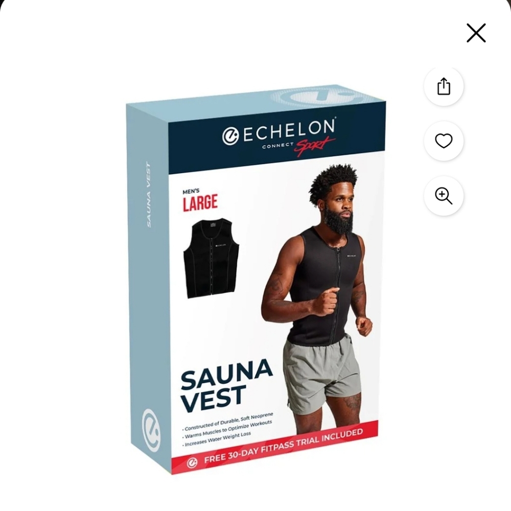 New in box mens large sauna vesr